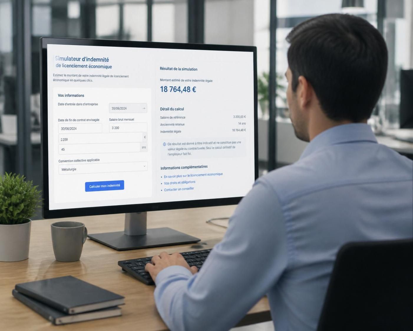 calculez facilement votre indemnité de licenciement économique grâce à notre simulateur gratuit en ligne. obtenez une estimation précise selon votre situation professionnelle.